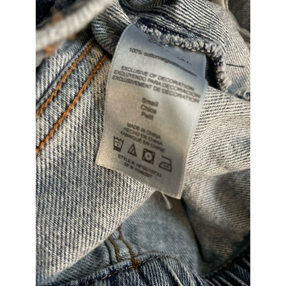 Habitual Oversized Denim Jacket Crop Short Sleeve Jacket Nordstroms SZ S - Picture 9 of 16